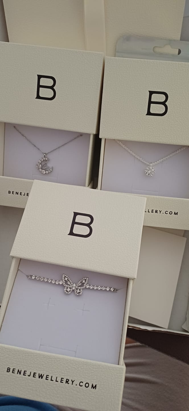 Customer photo review of Luna Crescent Necklace