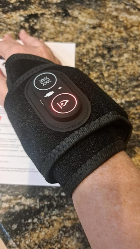 Customer photo review of ZyaVie™ 3-in-1 Red Light Wrist Wrap
