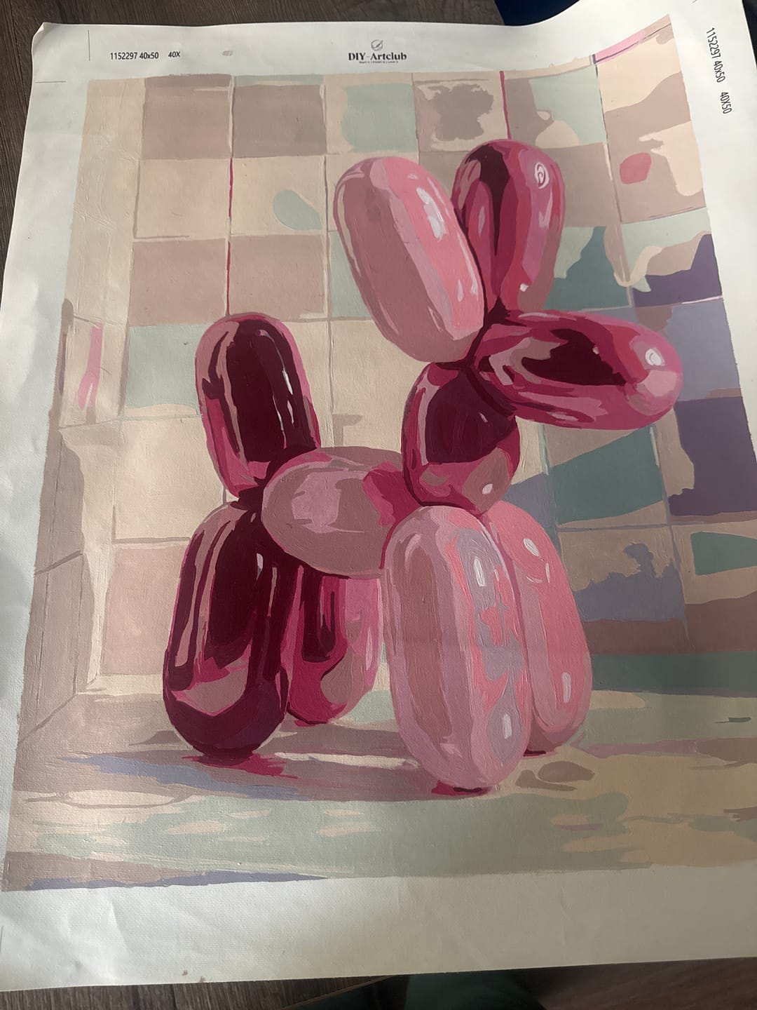 Customer photo review of Balloon dog | Paint by Number