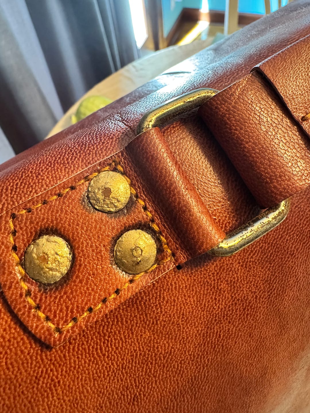 Customer photo review of Vintage Handmade Leather Briefcase