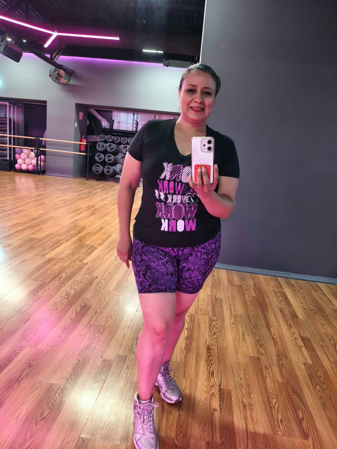 Customer photo review of Rock 'n' Roll High Waisted Biker Shorts