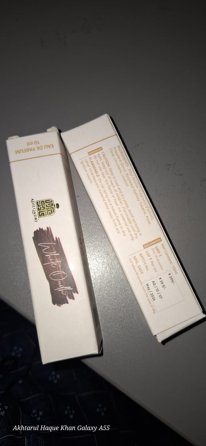Customer photo review of White Oudh Travel Size Perfume Spray 10ml
