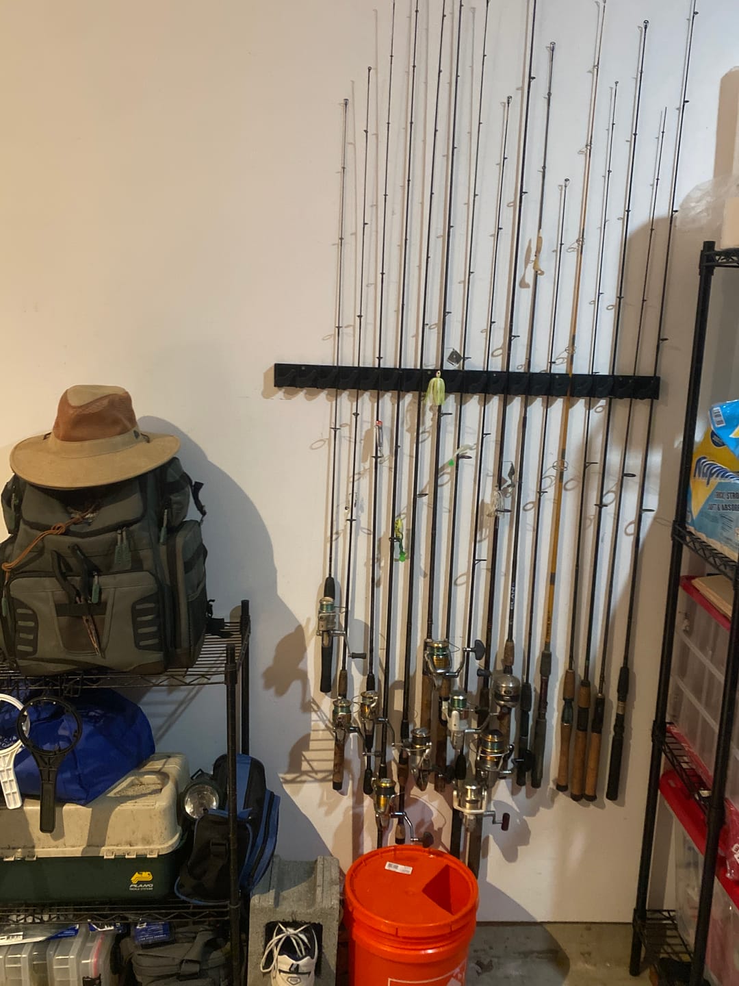 Customer photo review of Beyond Fishing GripLock Vertical Fishing Rod Rack