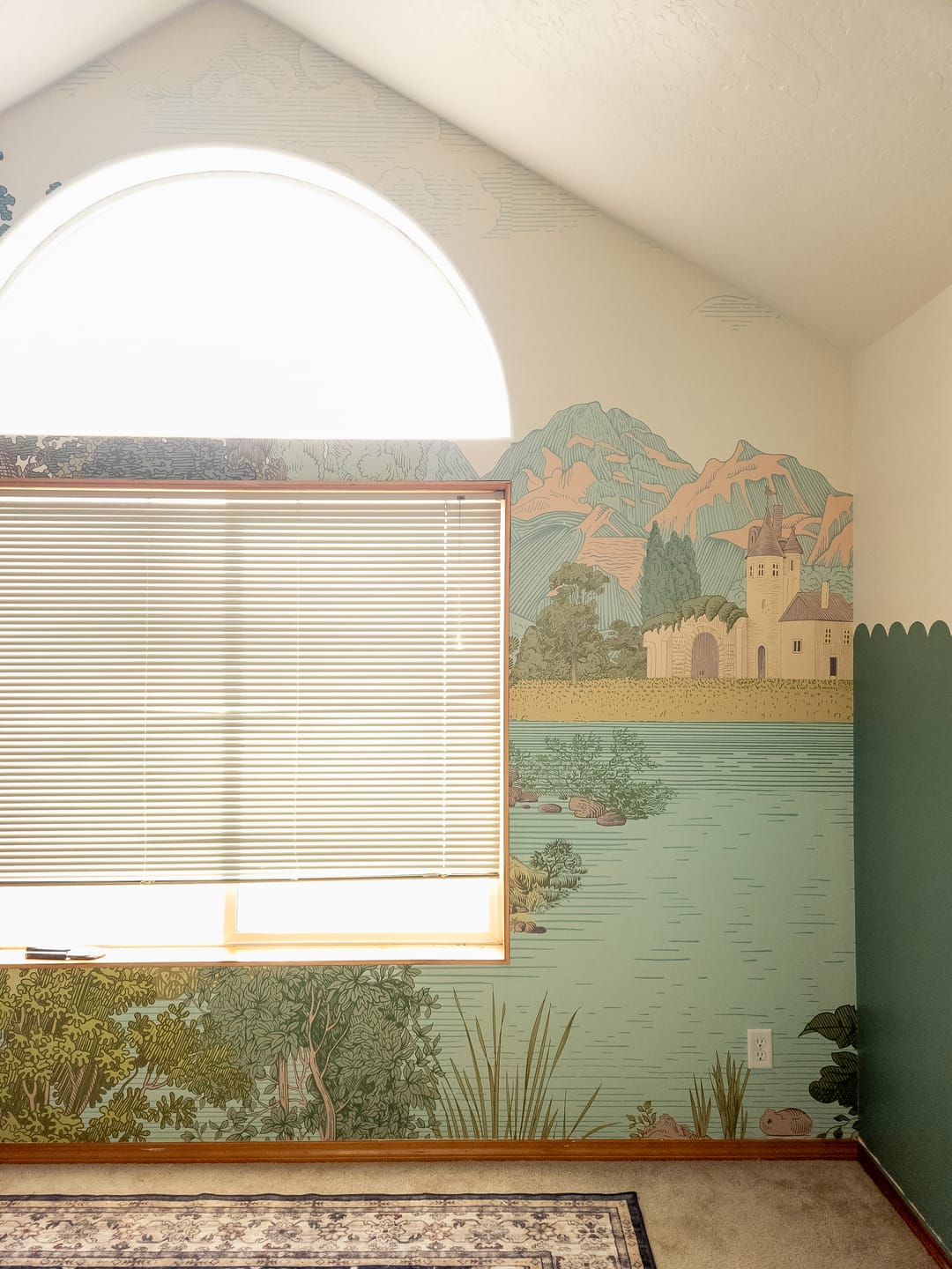 Customer photo review of Castle Glade - Castle By The Lake Wallpaper Mural