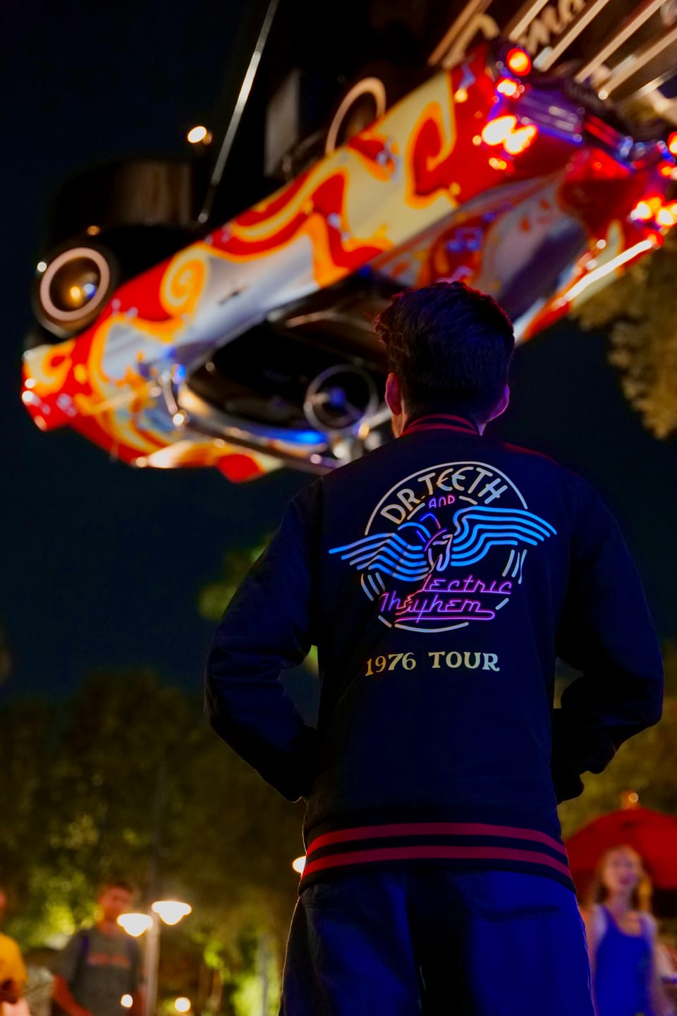 Customer photo review of Disney's The Muppets "Dr. Teeth 1976 Tour" – Reversible Bomber Jacket