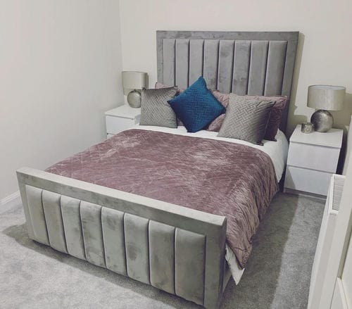 Customer photo review of Warwick Stripe Line Panel Bumper Head Bed
