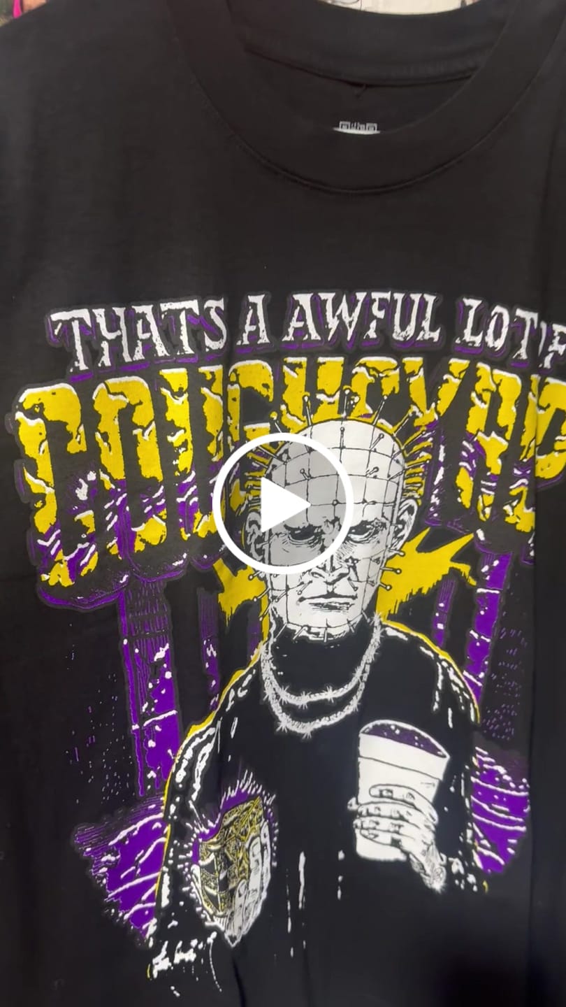 Customer video review of Awful Lot of Cough Syrup Hellraiser Tee Black