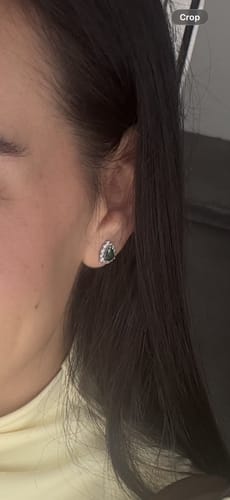 Customer photo review of Par Arete Plateado Mini Gota Baguette Con Zirconias
