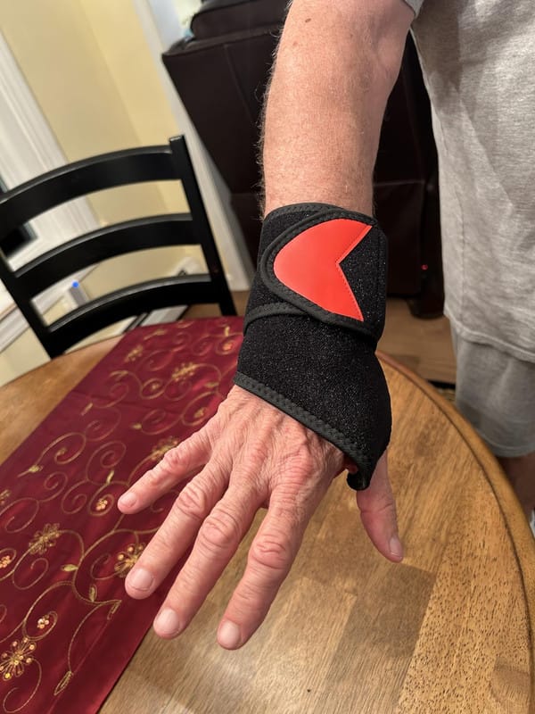 Customer photo review of ZyaVie™ 3-in-1 Red Light Wrist Wrap