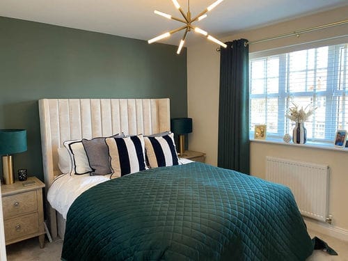 Customer photo review of Eliza Stripe Winged Divan Drawer Storage Bed