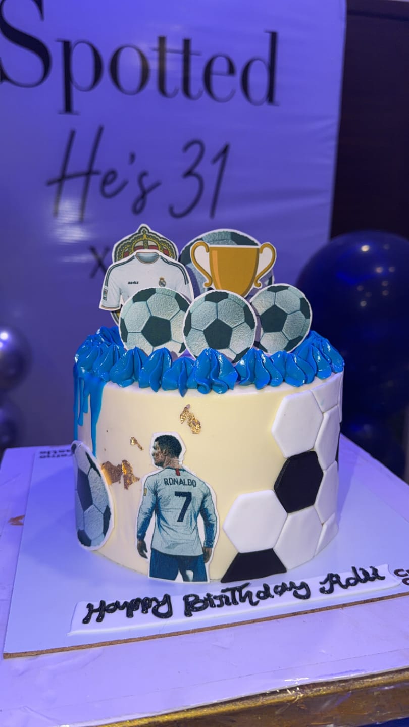 Customer photo review of Ronaldo Football Stadium Cake