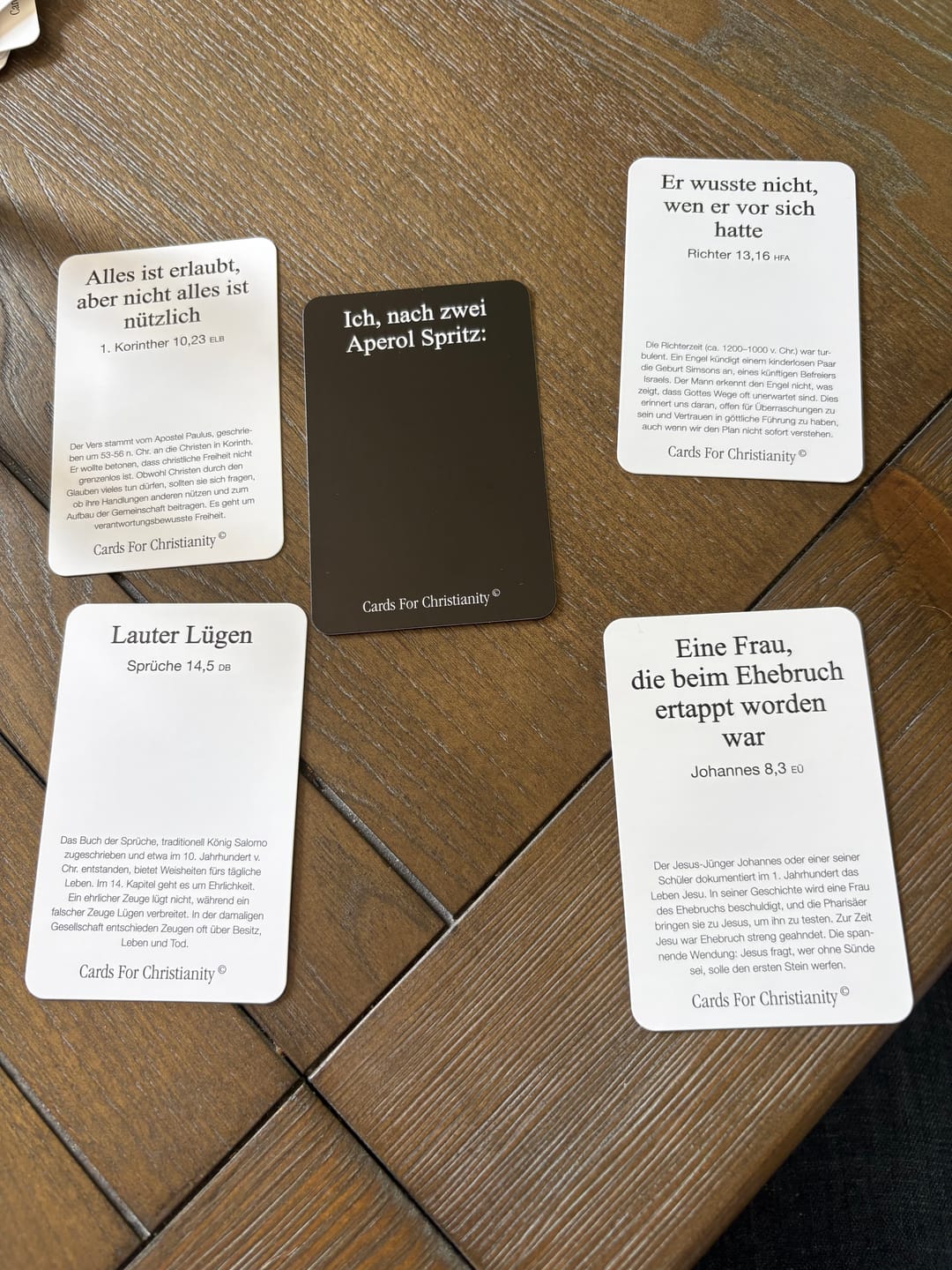 Customer photo review of Cards For Christianity