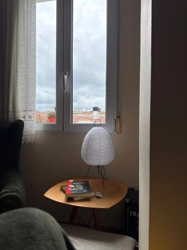 Customer photo review of Japanese Paper Lantern Floor Lamp | Stand Light for Home