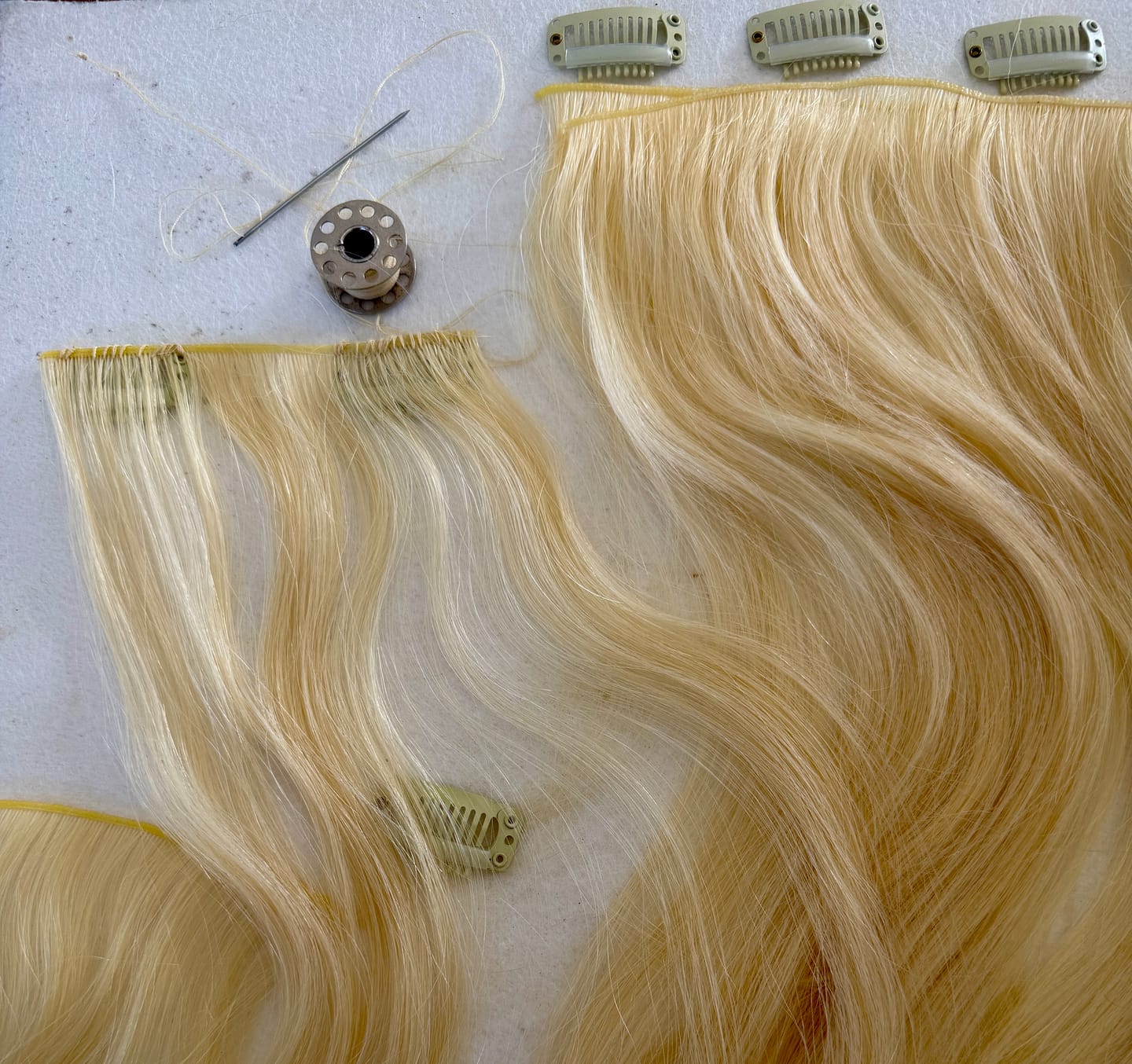 Customer photo review of Hair Extension Clip In Clips (20pcs)