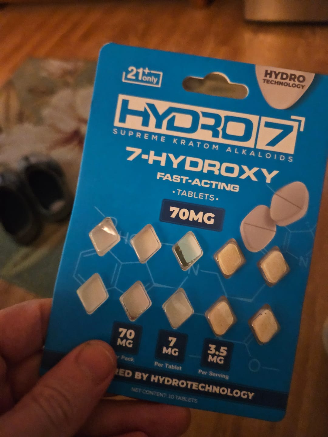 Customer photo review of 7-Hydroxy Tablets - 7MG (10 Count) 70MG