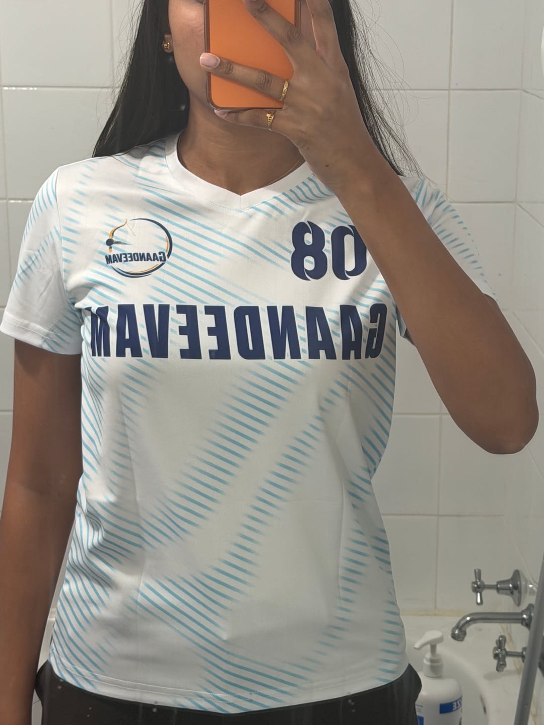 Customer photo review of Custom White Sky Blue Training Uniform For Men Football Sets Jersey