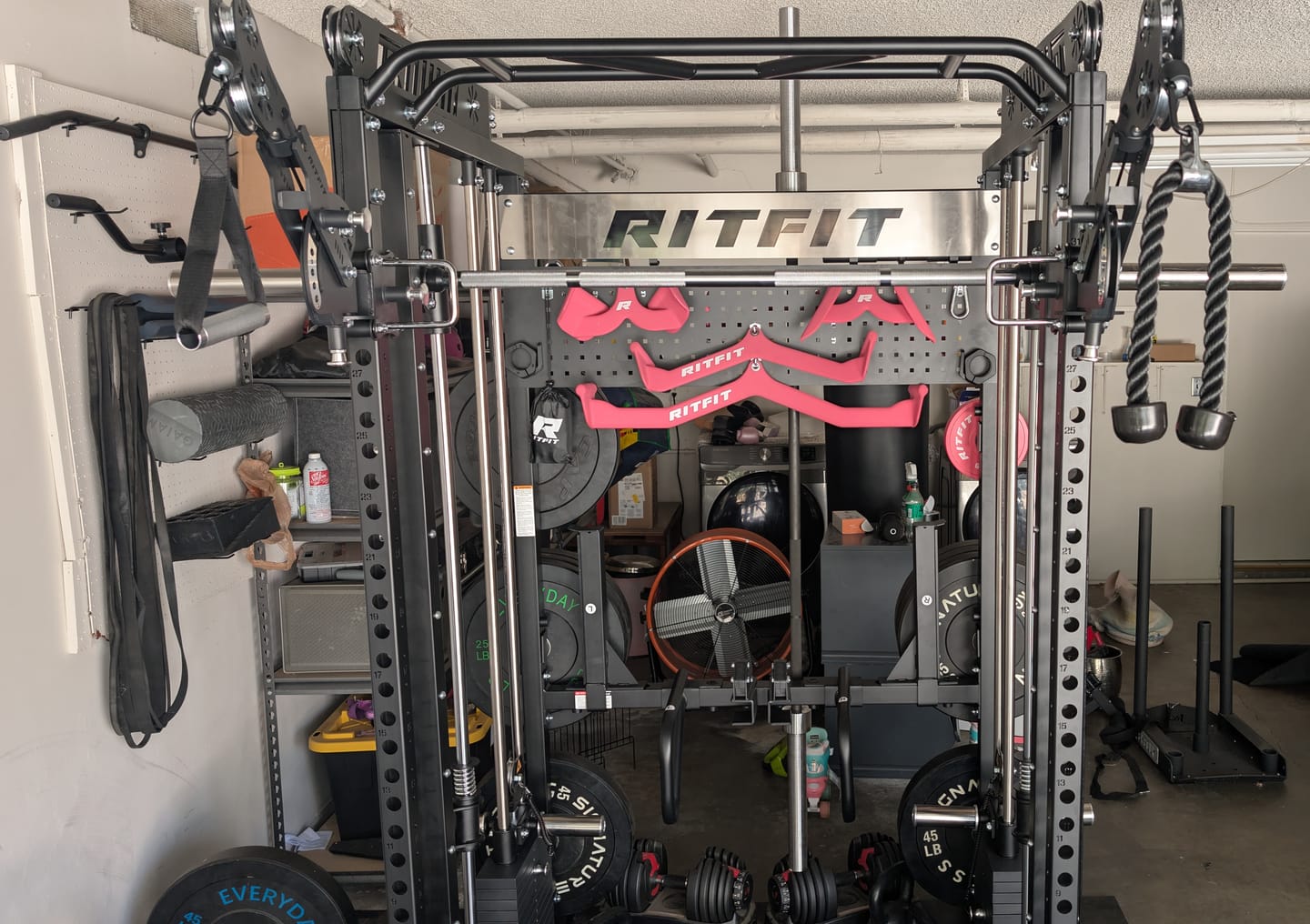 Customer photo review of RitFit M1 PRO Multi-Functional Smith Machine with Cable Crossover System and Squat Rack for Home Gym