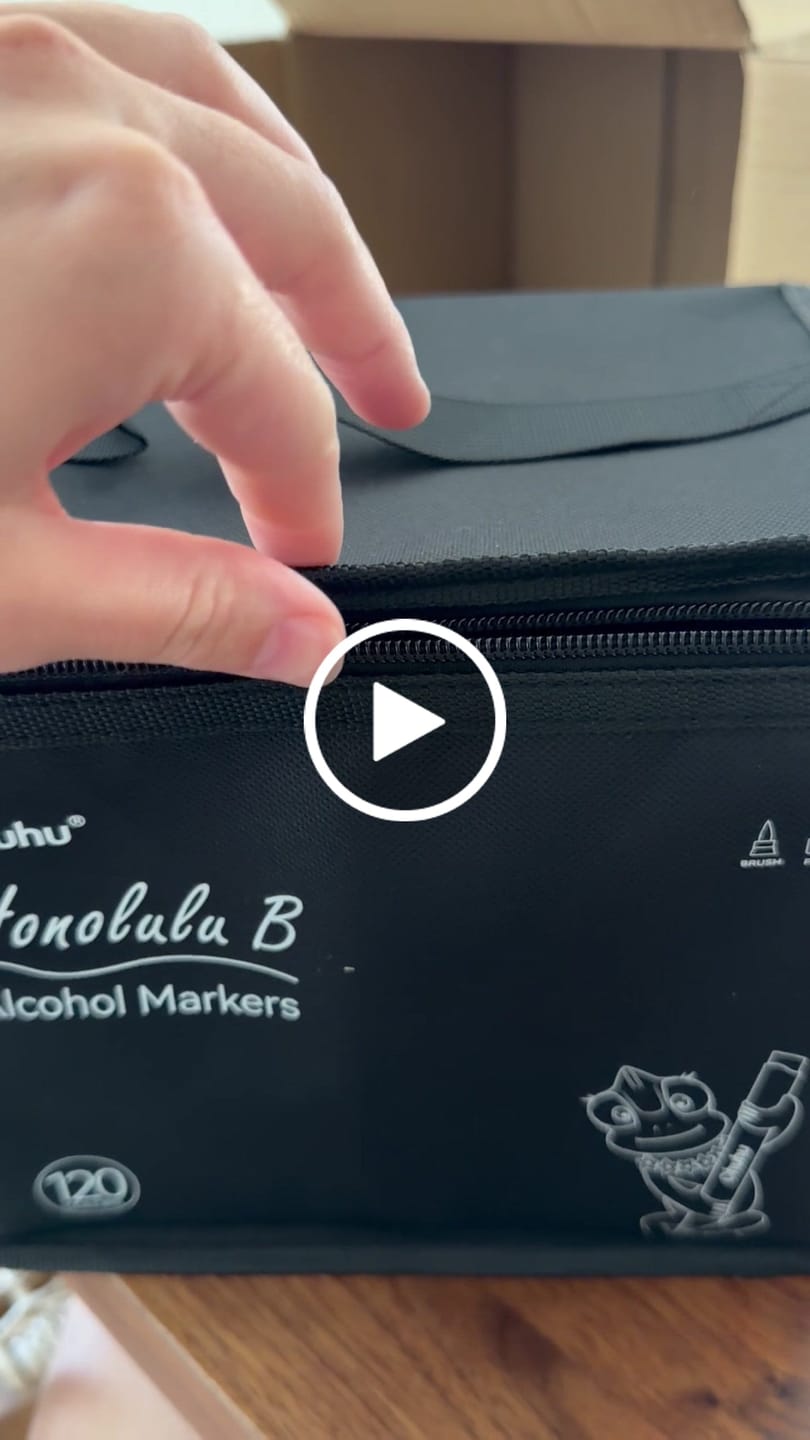 Customer video review of Ohuhu Honolulu 120 Colors Dual Tips Alcohol Art Markers (New Color Codes)