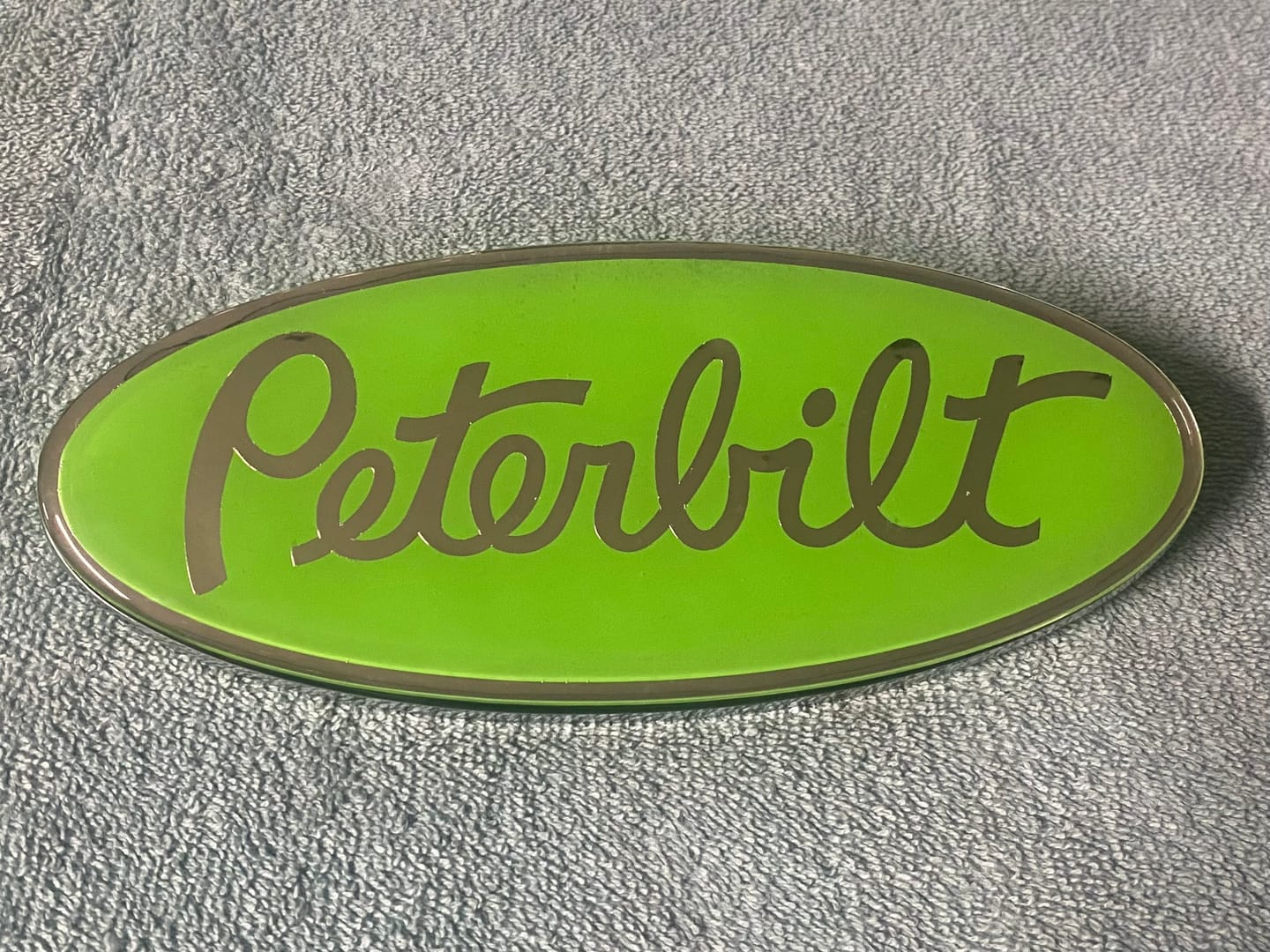 Customer photo review of Custom Peterbilt Emblem Decal Replacements Made In The USA (Choose Color)