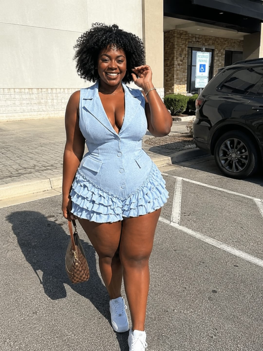 Customer photo review of Corset Back Blazer Romper