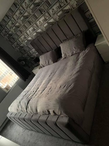 Customer photo review of Lanaya Linear Panel Bed