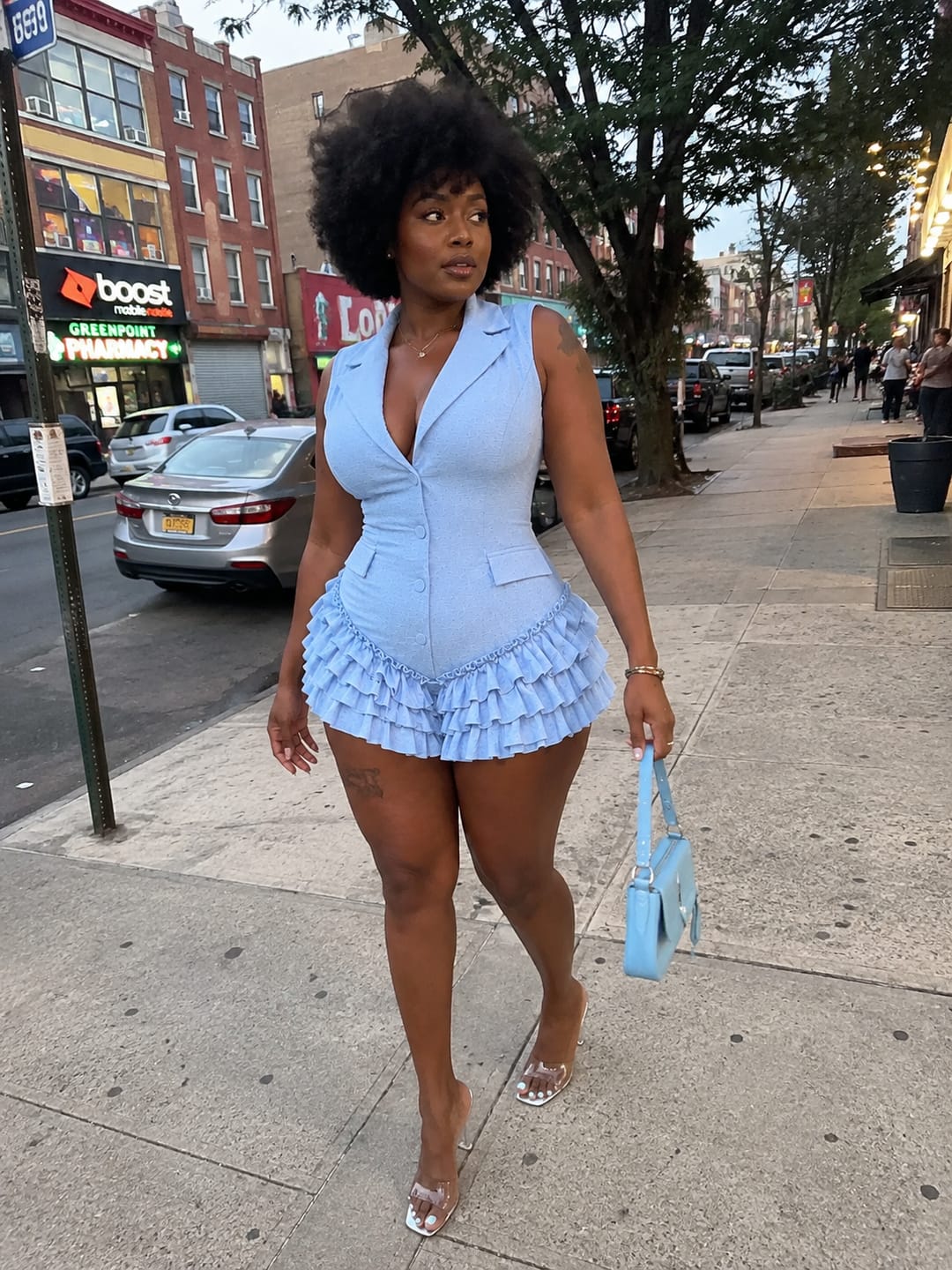 Customer photo review of Corset Back Blazer Romper