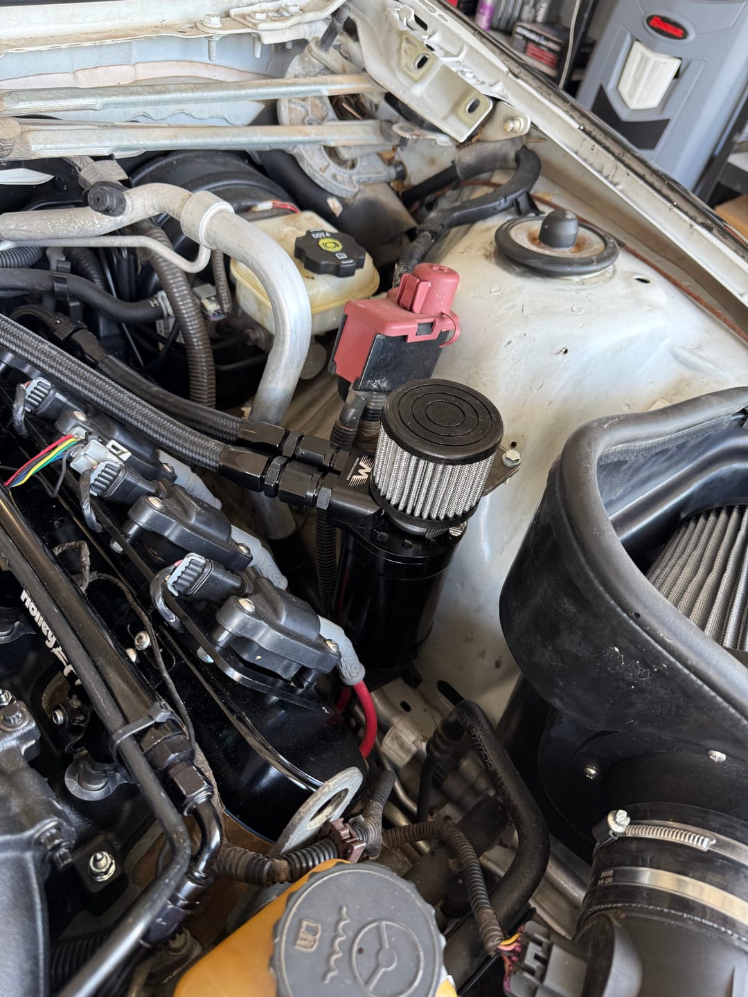 Customer photo review of Motion Raceworks Catch Can Kit for MRW Billet Valve Covers