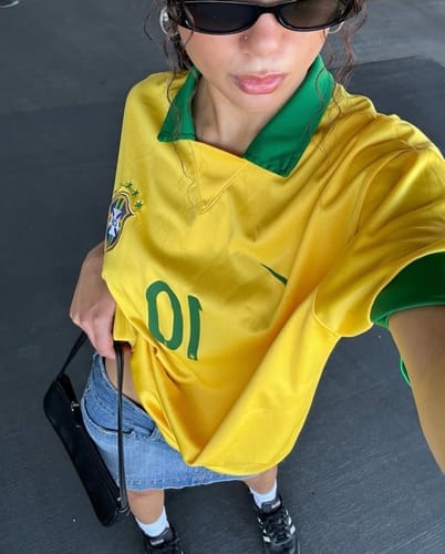 Customer photo review of Vintage Brazil Soccer Jersey