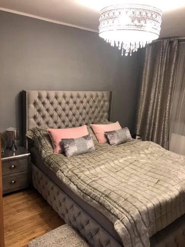 Customer photo review of Dora Wingback Chesterfield Designer Bed