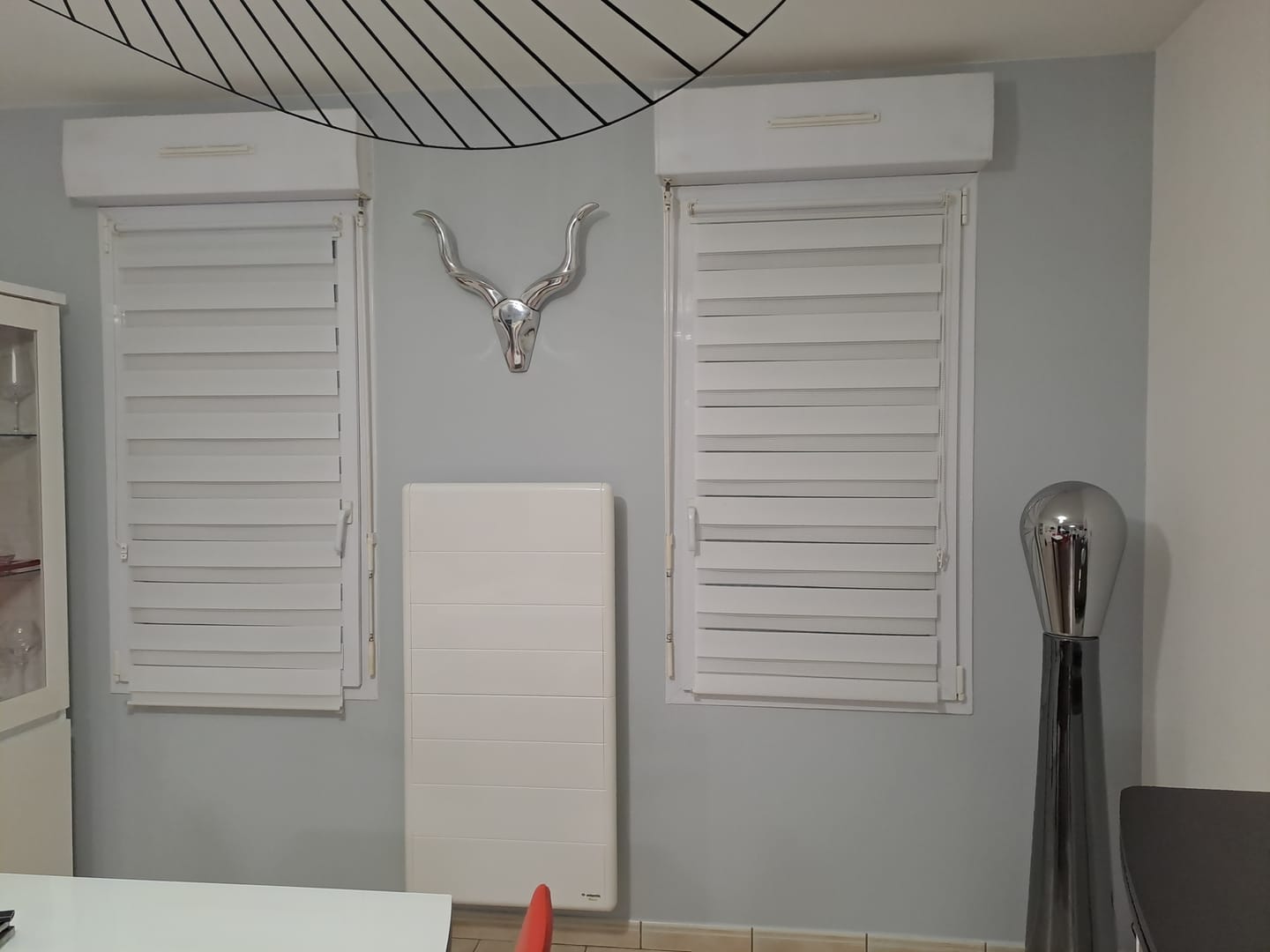 Customer photo review of Décoration murale moderne STYLE ROCKS 50cm bois argenté