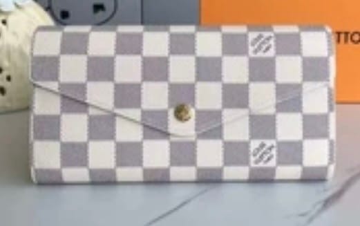 Customer photo review of LV Sarah Wallet 19 Damier Azur Canvas