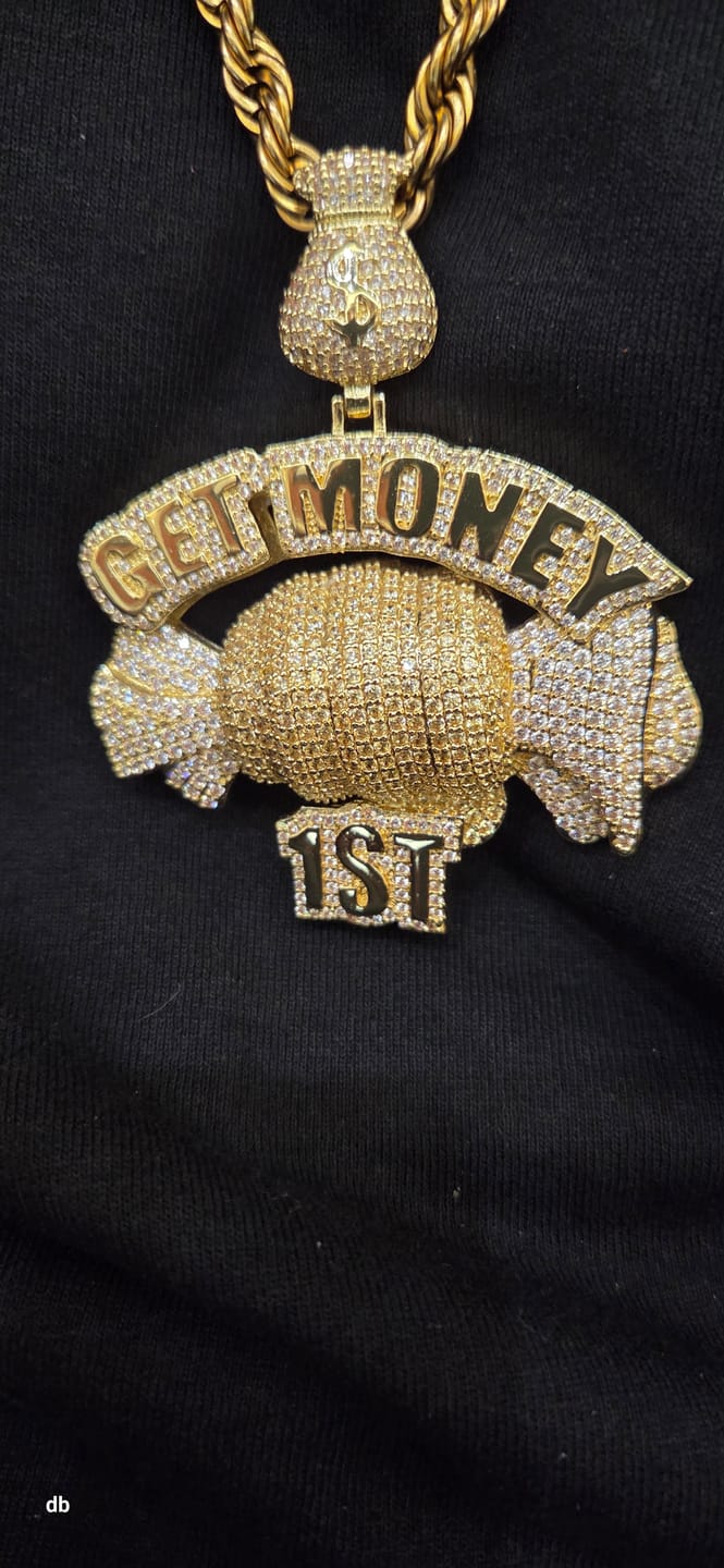 Customer photo review of Get Money 1st Pendant
