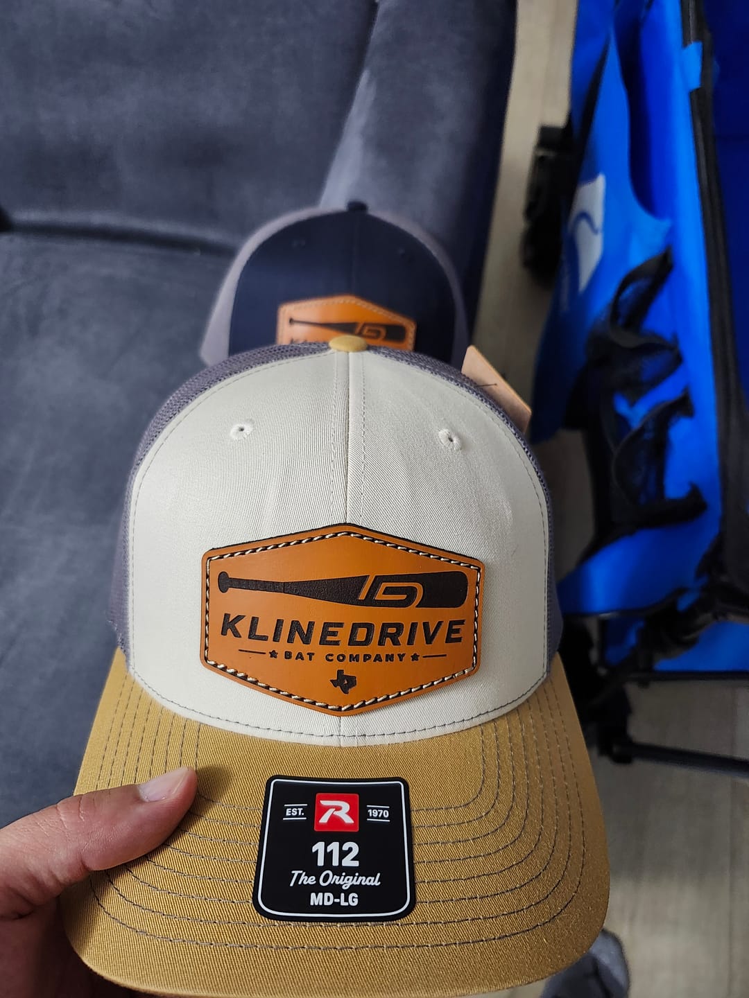 Customer photo review of Premium Custom Leather Patch Hats (Wholesale)