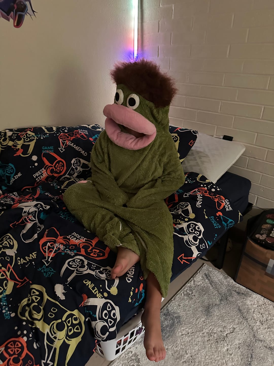 Customer photo review of Snuggo™ Monster Onesie
