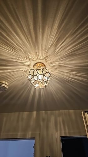 Customer photo review of PetalGlow Vintage Floral Hallway Ceiling Light