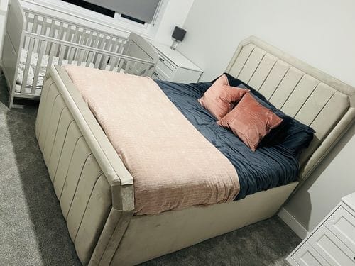 Customer photo review of Brooklyn Stripe Elegance Bed