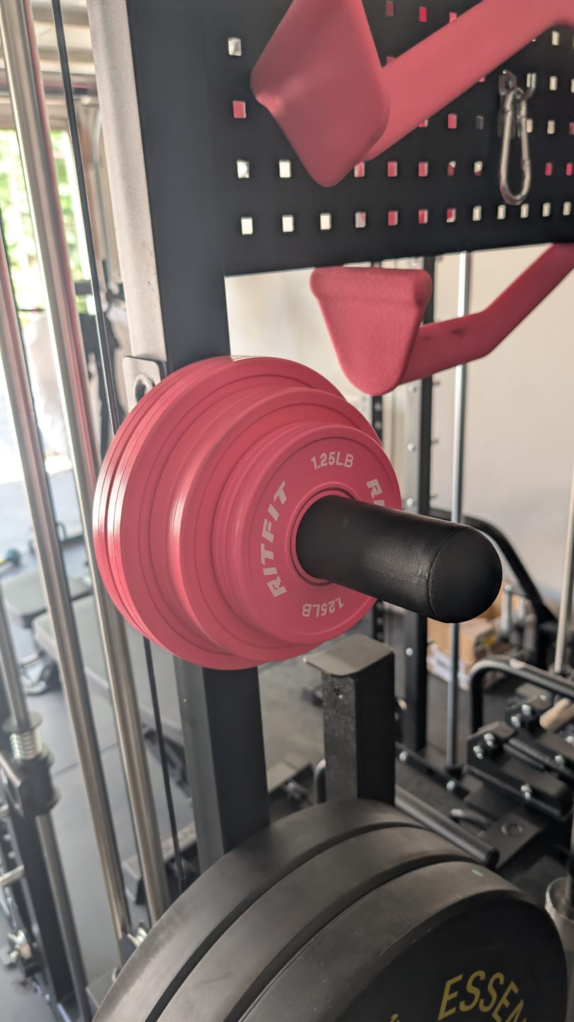 Customer photo review of RitFit Mini Rubber Weight Plates Standard Set