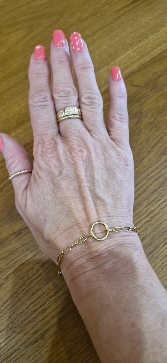 Customer photo review of Paperclip Chain Charm Bracelet