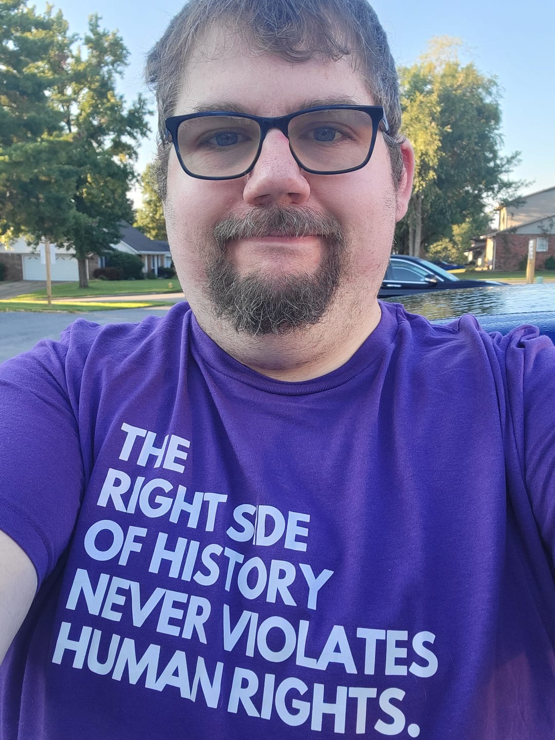Customer photo review of Right Side of History Unisex T-shirt