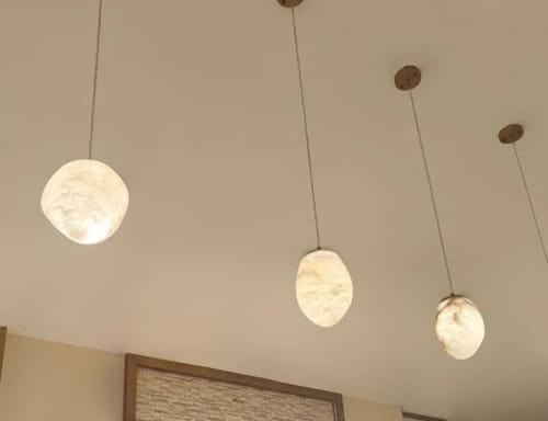 Customer photo review of Copper Moon Alabaster Wall Sconce