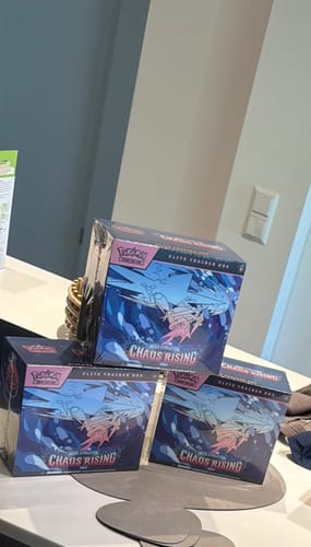 Customer photo review of Pokémon Mega Evolutions Chaos Rising Elite Trainer Box