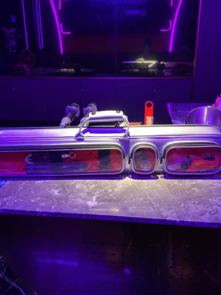 Customer photo review of Lizard Holographic Series Cue Case 3B4S