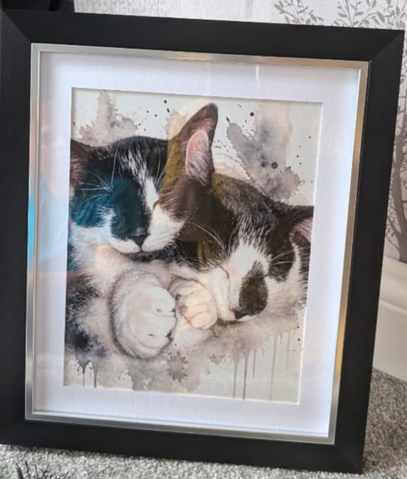 Customer photo review of Watercolour Realistic Portrait - Personalised Poster