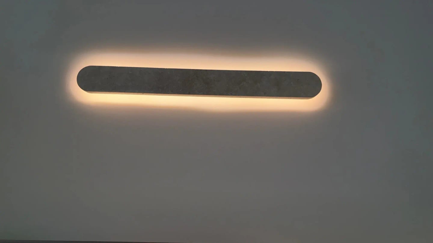 Customer photo review of Travertine LED Wall Light Waterproof Outdoor Linear Lamp