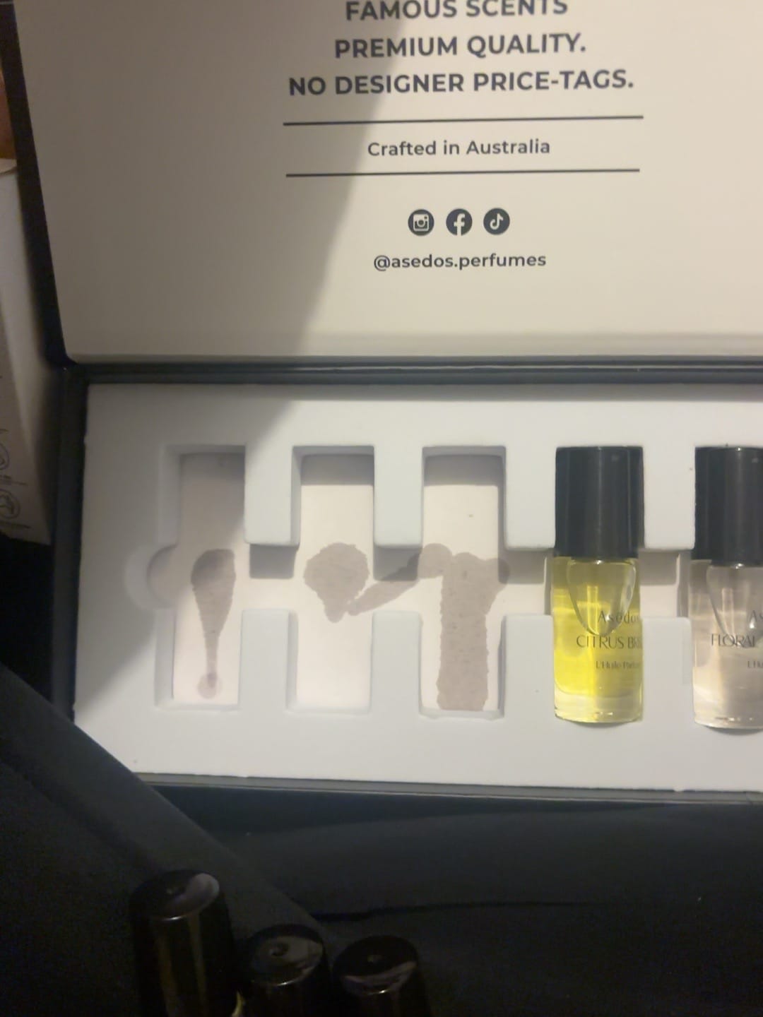 Customer photo review of Asēdos Perfume Oil Collection - Fresh