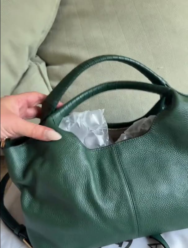 Customer photo review of Carrina – Soft Leather Everyday Hobo Bag