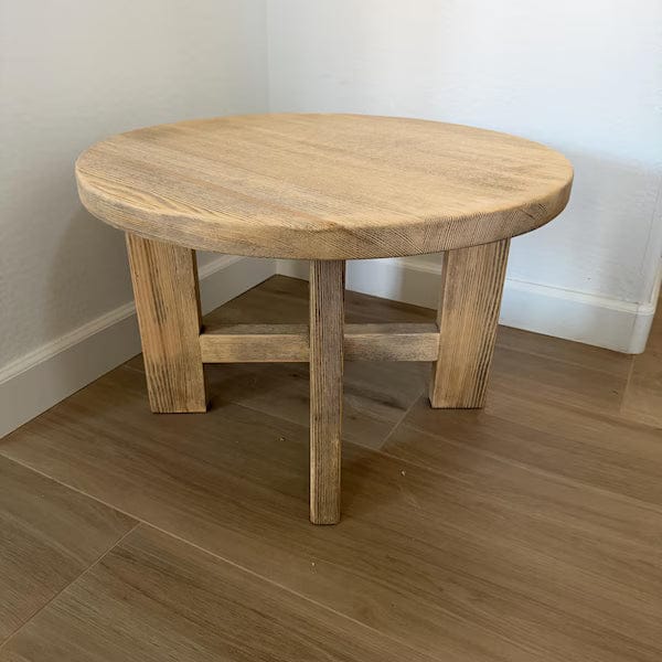 Customer photo review of Harlow Round Wood Coffee Table - Farmhouse Style