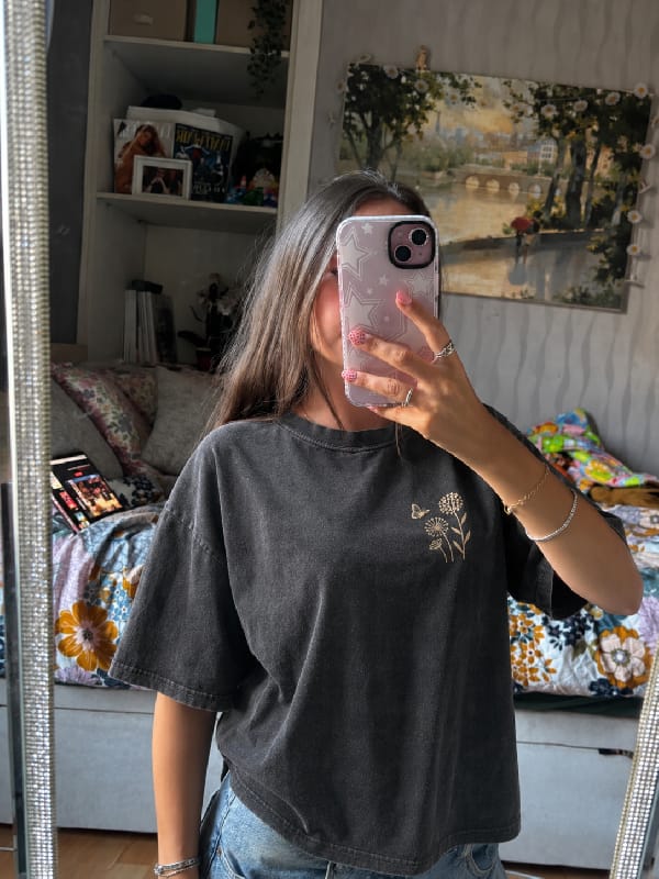 Customer photo review of Wildflower Washed Print Tee