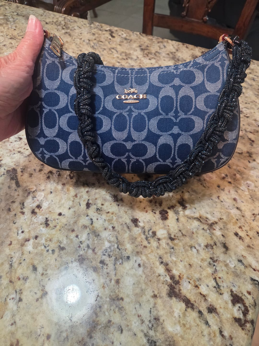 Customer photo review of PETITE CROWN STRAP - Navy Blue