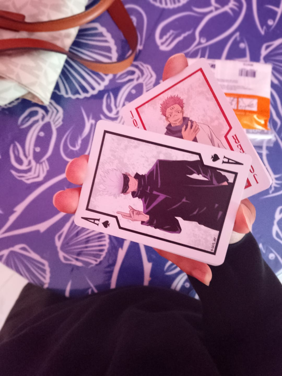 Customer photo review of Bicycle Jujutsu Kaisen Playing Cards